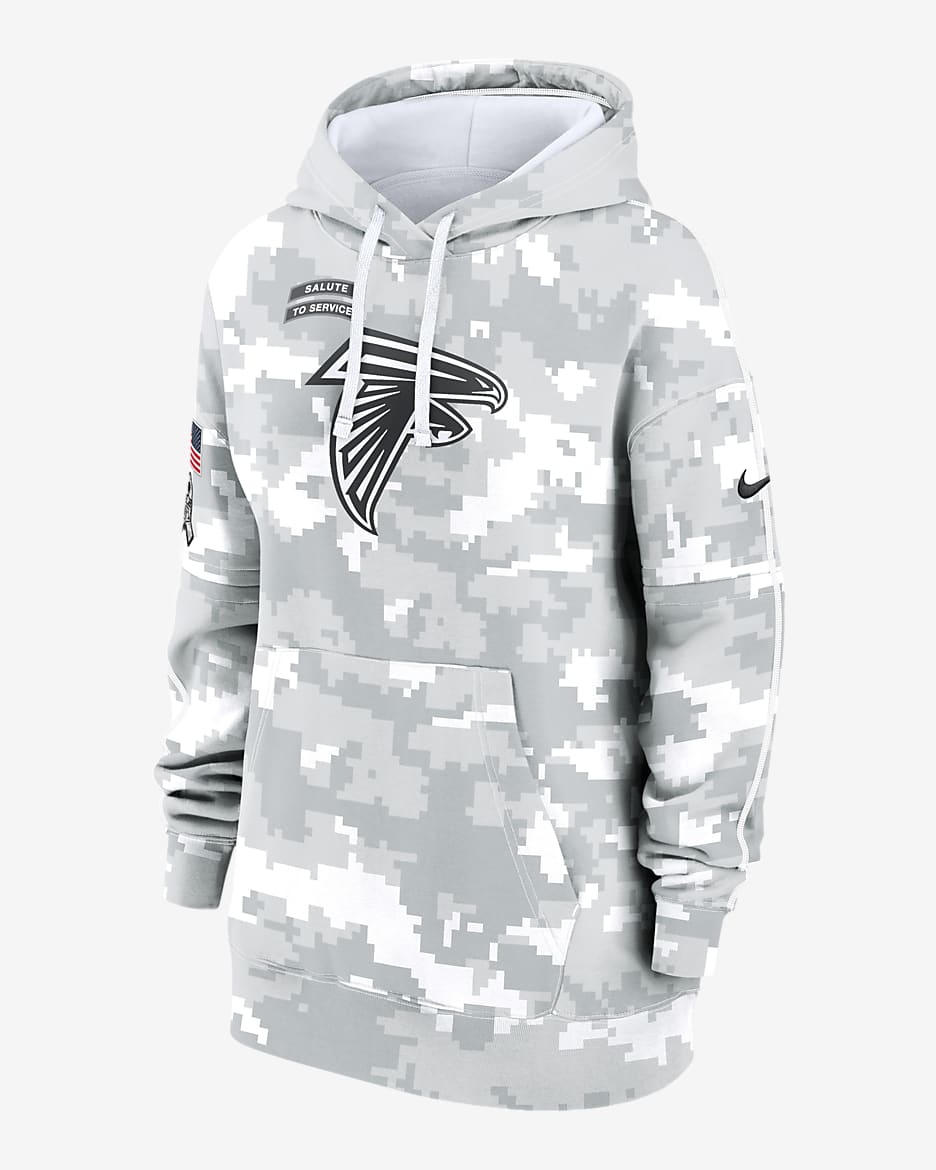 Atlanta Falcons Salute to Service Primary Edge Club Women s Nike NFL Pullover Hoodie. Nike